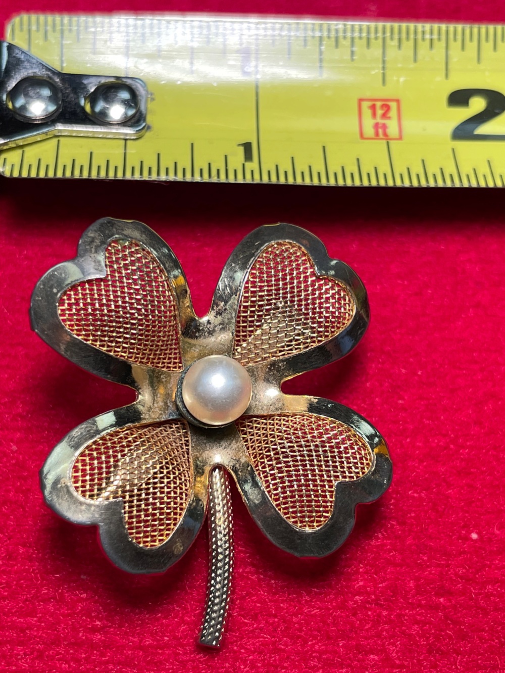 Coro Gold-Tone Four-Leaf Clover Brooch - Picture 2 of 9